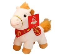 LearnLyrics De Felpa De Caballo: Linda Estatuilla De Primavera, Decoración De Escritorio De Dormitorio, Pieza De Habitación para Niños, Mascota De Festival Suave | Año del Caballo Lindo para Niñas N