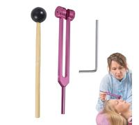 LearnLyrics Diapason - Diapasones Sensoriales No Magnéticas 128 Hz | Kit De Diapasones De Diagnóstico, Mazo De Diapasón Para Relajación, Yoga