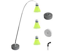 LearnLyrics Entrenador de bádminton Individual: Equipo de práctica para una, Dispositivo de Ejercicio con lanzadera Individual, Equipo de Entrenamiento de bádminton portátil, Accesorio Deportivo