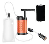 LearnLyrics Filtro de agua sobreviviente, filtro de agua portátil, purificación de agua para supervivencia, filtro de agua de mano ligero para mochila, camping más herramienta ideal para