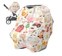 LearnLyrics Funda para Asiento de Coche para bebé,Funda para Asiento de Coche para bebé, de Lactancia Transpirable, Cubierta de Lactancia Materna de privacidad, Cubierta de de de