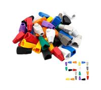 LearnLyrics Funda RJ45 para conector de cable RJ45 | 50 piezas RJ45 con cabeza de para chaqueta, adaptador protector Rj45, cubierta protectora para el lugar de trabajo