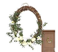 LearnLyrics Guirnalda de Pascua | 2026 Luces LED Huevo Decoración Hogar - Coronas de Primavera para la Puerta Principal | para Pared Puerta Ventana Mesa Porche Interior Repisa Escalera Sala de Estar