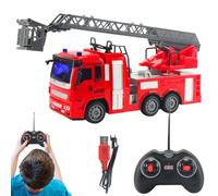 LearnLyrics Juguete De Camión De Bombero - Modelo De Control Remoto De Cuatro Vías, Vehículo De Escala Eléctrica con Luminosa | Modelo De Camión De Bomberos para Niños Niñas