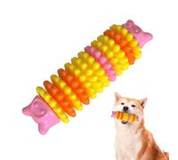 LearnLyrics Juguete dental para perros, juguete para masticar orugas | Juguete masticable seguro en forma de oruga, accesorio dental para cachorros, varilla flexible para perros medianos y grandes en