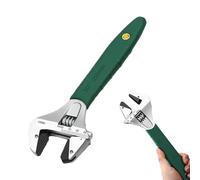 LearnLyrics Llave de rodillo de acero, llave Keystone, llave de herramienta de apertura ancha, llave de manguera de marcado largo, acero al carbono, mango ergonómico