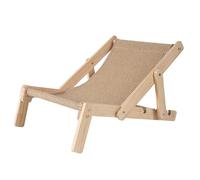 LearnLyrics Lounge Chair, Elevated Cat Chair Bed, Adjustable Cat Scratching Chair, Wood Sisal Cat Chair, Sisal Scratcher Beach Chair, Removable Sisal Pad for Indoor Cats All Seasons