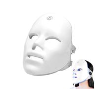 LearnLyrics Mascarilla de luz roja para rostro,Máscara de rostro de luz roja | Mascarilla para el cuidado de la piel facial de 7-1 colores | Mascarilla portátil recargable de luz roja LED, cubierta