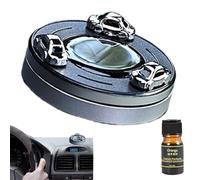 LearnLyrics Perfume solar para automóviles, ambientador de coche con energía solar - Diseño de modelo de coche de aromaterapia solar con detección de luz de coche | Difusor giratorio de