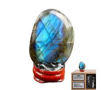 LearnLyrics - Piedra de palma natural, decoración de labradorita natural - Piedra de palma natural, piedra de preocupación | Piedra de yoga pulida, de, del estrés con base para, Attribut