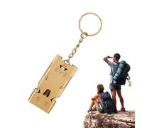 LearnLyrics Silfflde senderismo, silbidos para adultos - Silbatos de acero inoxidable - Equipo de supervivencia al aire libre, silbido fuerte claro para senderismo en barco, dorado, Se référer au