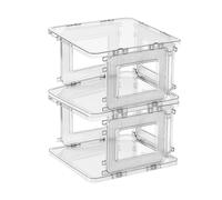 LearnLyrics Zapatos Para Zapatos, Zapatero Transparente - Cajas Para Traquetear Zapatos En 2 Grandes Niveles | Zapatos Plegables Transparentes -Aprendizaje Desmontable Ahorro Para Accesorios del