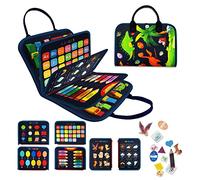 LearnToy Busy Board - Juguetes de Dinosaurio Montessori de 1 2 3 años - Juguetes sensoriales para Autismo - Juguetes de Viaje para niños - Tablero de Actividades Regalo para niños y niñas.
