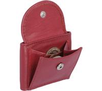 LEAS Cartera muy pequeña para señores Monedero para señoras, Piel auténtica, rojo Mini-Edition''