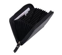LEAS Tarjetero para Tarjetas de crédito, Piel auténtica, Negro Card-Collection''