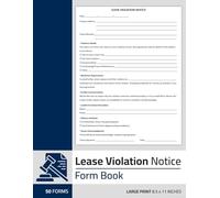Lease Violation Notice Form Book: Warning Letter for Breach of Rental Contract Agreement from Landlord to Tenant | Rental Violation Notification Forms