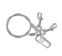 Leash King Cinturón de seguridad para perro, a prueba de masticación/masticación, cinturón de seguridad para perro, cinturón de seguridad de vehículo para cachorros con doble clip y cierre - Acero