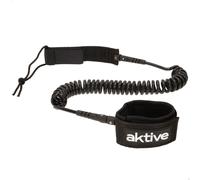 Leash Paddle Surf Espiral Aktive con Cierre Neopreno y Bolsillo, 305x6x84 Cm, Negro