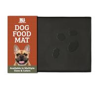 Leashboss Splash Mat XL Alfombrilla de Comida para Perro con Labio Alto, 63,5 x 43,1 cm, Alfombrilla Extra Grande para Perros y Gatos para Alimentos y Agua, Antideslizante, Impermeable Negro