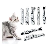 leasote 1 juguete de gatito de estilo aleatorio para gatos de interior, juguetes de hierba gatera con forma de pez, juguetes interactivos para ejercicio para gatos