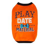 leasote Camiseta de verano para mascotas para cachorros pequeños y medianos, adorable estampado de letras con cuello roscado, ropa para perros, cómodo chaleco de algodón para mascotas, para perros