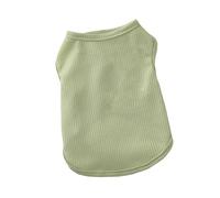 leasote Camisetas para perros de primavera y verano, camiseta para perros pequeños, sudadera transpirable y suave sin mangas, color liso, ropa adecuada para perros pequeños y medianos, gatos, verde