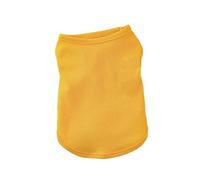leasote Camisetas para perros de primavera y verano, camiseta para perros pequeños, sudadera transpirable y suave sin mangas, color liso, para perros pequeños y medianos, gatos, amarillo, talla S
