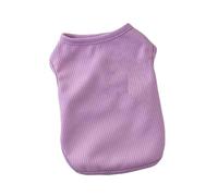 leasote Camisetas para perros de primavera y verano, camiseta para perros pequeños, sudadera transpirable y suave sin mangas, color liso, ropa adecuada para perros pequeños y medianos, gatos, morado