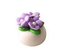 leasote Casa de muñecas, planta en maceta, crea vitalidad, divertido 1:12, mini bonsái, modelo de flores, juguete de simulación, color morado