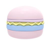 leasote Cuenco elevado para gatos, bonito cuenco de agua para comida de hamburguesa, cuencos elevados de silicona seguros para perros, platos para gatos, divertidos cuencos de alimentación lenta para