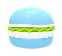 leasote Cuenco elevado para gatos, bonito cuenco de agua para comida de hamburguesa, cuencos elevados de silicona seguros para perros, platos para gatos, divertidos cuencos de alimentación lenta para