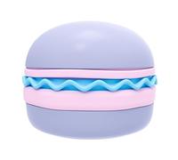 leasote Cuenco elevado para gatos, bonito cuenco de agua para comida de hamburguesa, cuencos elevados de silicona seguros para perros, platos para gatos, divertidos cuencos de alimentación lenta para