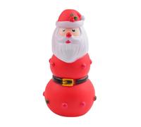 leasote Juguete interactivo para mascotas en forma de alce de Navidad, goma resistente a las mordeduras para perros con sonido integrado, diseño de limpieza de dientes, Papá Noel