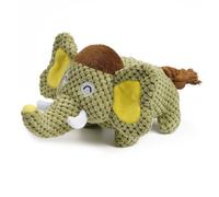 leasote Juguetes chirriantes para perros, juguete de peluche chirriante de elefante de dibujos animados, juguetes masticables duraderos para razas medianas y grandes, juguetes interactivos para perros