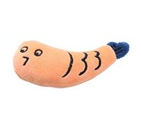 leasote Juguetes de hierba gatera de 1/3 para gatos de interior, lindo juguete de peluche para masticar a rayas pequeñas, juguetes interactivos rellenos de hierba gatera, color naranja