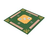 leasote Tapete Mahjong para mesa, antideslizante y reducción de ruido, tapete de mesa Mahjong, tapete cuadrado Mah Jongg, tapete de juego para póquer, fichas de dominó, juegos de mesa, verde, 80 cm