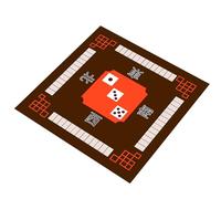 leasote Tapete Mahjong para mesa, antideslizante y reducción de ruido, tapete de mesa Mahjong, tapete cuadrado Mah Jongg, tapete de juego para póquer, fichas de dominó, juegos de mesa, marrón, 80 cm
