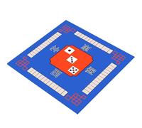 leasote Tapete Mahjong para mesa, antideslizante y reducción de ruido, tapete de mesa Mahjong, tapete cuadrado Mah Jongg, tapete de juego para póquer, fichas de dominó, juegos de mesa, azul, 70 cm