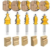 Leatbuy - Juego de puntas para router arquitectural (1/2 pulgadas, 5 unidades, punta redondeada de 1/2 pulgadas)