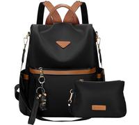 Leathario Mochila Mujer en Nylon con Multibolsillos, Bolso Mochila Multifuncional Casual para Uso Diario como Viaje, Escuela, Compras, Visitas y Universidad