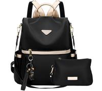 Leathario Mochila Mujer en Nylon con Multibolsillos, Bolso Mochila Multifuncional Casual para Uso Diario como Viaje, Escuela, Compras, Visitas y Universidad