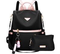 Leathario Mochila Mujer en Nylon con Multibolsillos, Bolso Mochila Multifuncional Casual para Uso Diario como Viaje, Escuela, Compras, Visitas y Universidad