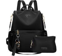 Leathario Mochila Mujer en Nylon con Multibolsillos, Bolso Mochila Multifuncional Casual para Uso Diario como Viaje, Escuela, Compras, Visitas y Universidad
