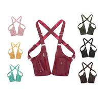 Leather Adjustable Underarm Shoulder Bag for Men & Women, 2026 Upgraded Hidden Underarm Strap Wallet, Anti-Theft Phone Double-Shoulder Pouch for Various Occasions