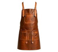 Leather Aprons For Men | With Multiple Pockets Adjustable Straps Cross-Back