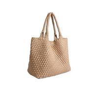 Leather Bags Women Bolso de mujer nailon tejido a mano, estilo bandolera, con sisa, informal, versátil, una sola correa para Vacaciones(Pink)