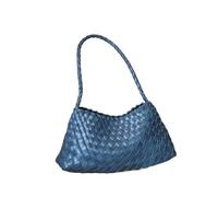 Leather Bags Women Bolso pequeño de piel artesanal for mujer, un solo hombro, con diseño minimalista y gran sensación para Vacaciones(Blue)