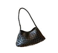 Leather Bags Women Bolso pequeño de piel artesanal for mujer, un solo hombro, con diseño minimalista y gran sensación para Vacaciones(Black)