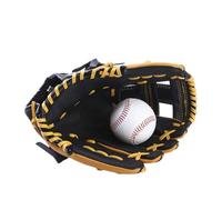 Leather Baseball Softball Glove - No Break In Required | Padded Double-Layer Comfort Design | Reinforced Palm & Pocket For Training, Games & Practice, Ideal For Teens Adults Beginners