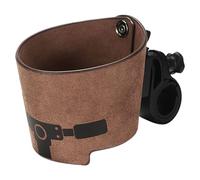 Leather Bike Water Bottle Cup Holder - 13.5 * 8 * 8cm Bike Coffee Bicycle CupHolder,Road Mountain BikeLeisure Riding Coffee Cup Holder Handlebars
